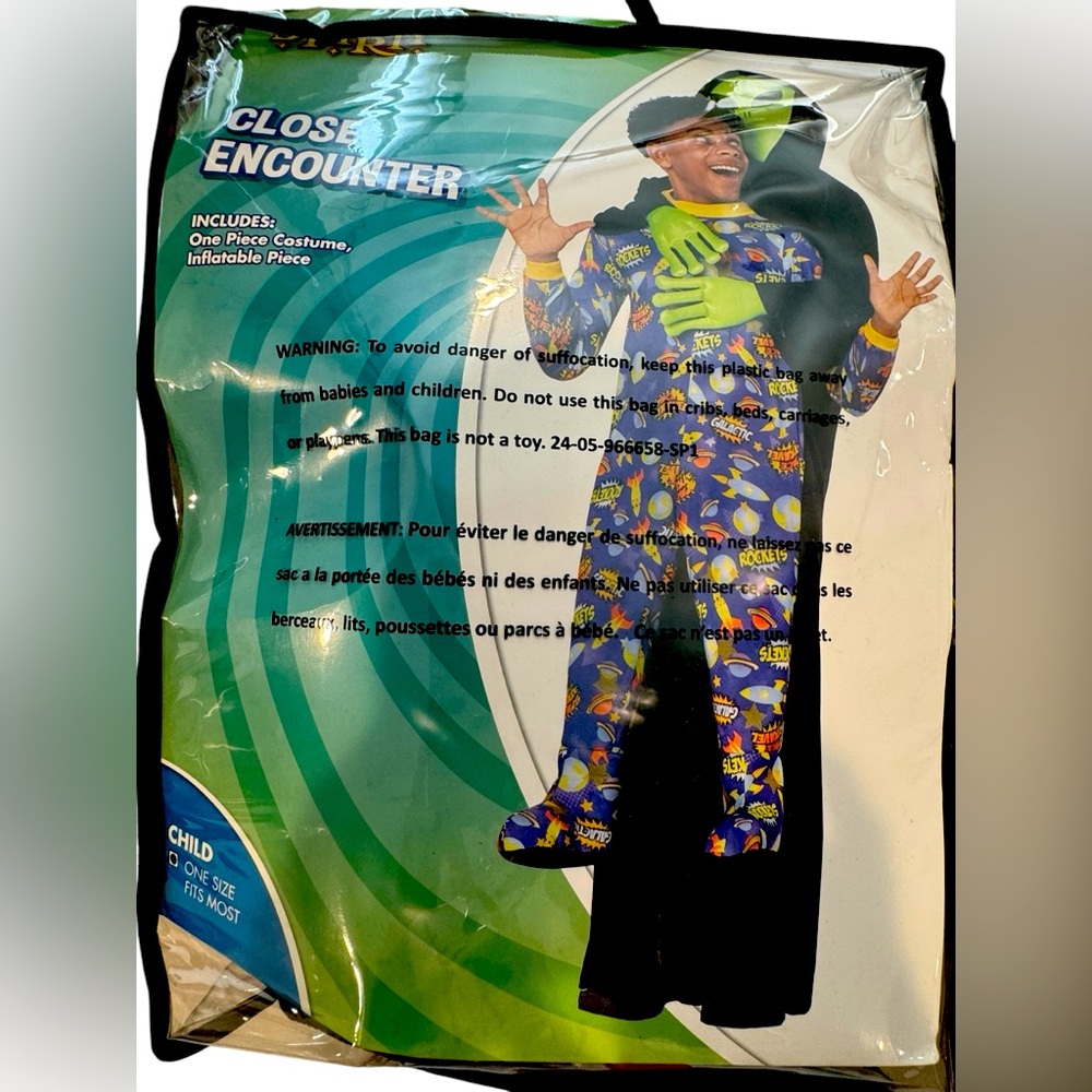 Close Encounter Alien Kids Costume - Blue and Green
